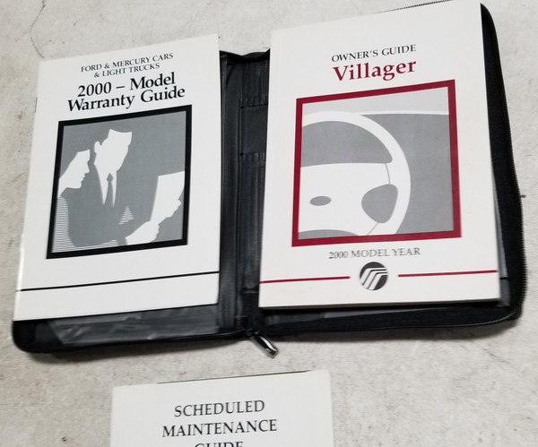 2000 Mercury VILLAGER Owners Manual Ford OEM with Case