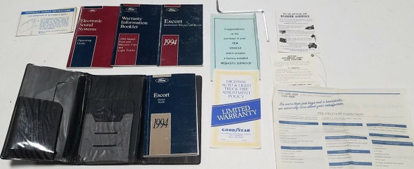 1994 Ford Escort Owners Manual Cover with inserts