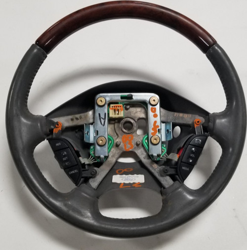 2000 2001 2002 Lincoln LS Steering Wheel Gray with Wood Accent with Switches