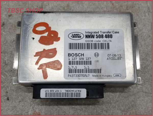 2005 to 2009 Land Rover LR3 Range Rover Sport Transfer Case Module TCM NNW508480