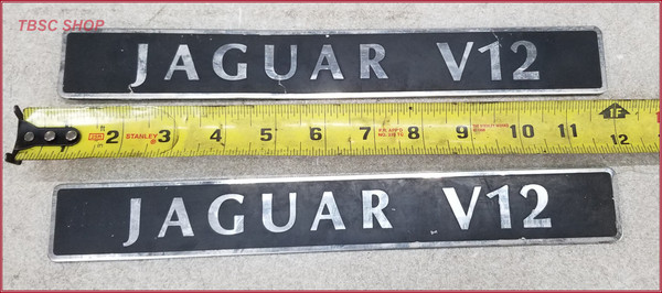 1995 1996 1997 Jaguar  XJ12 Engine V12 Badge Emblem Set Metal