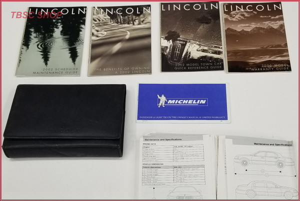 2002 LINCOLN TOWN CAR OWNERS MANUAL ORIGINAL CASE