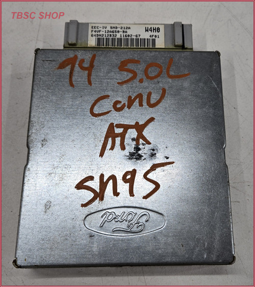 1994 1995 Ford Mustang GT 5.0 ATX ECM ECU Engine Control Module F4VF-12A650-BA