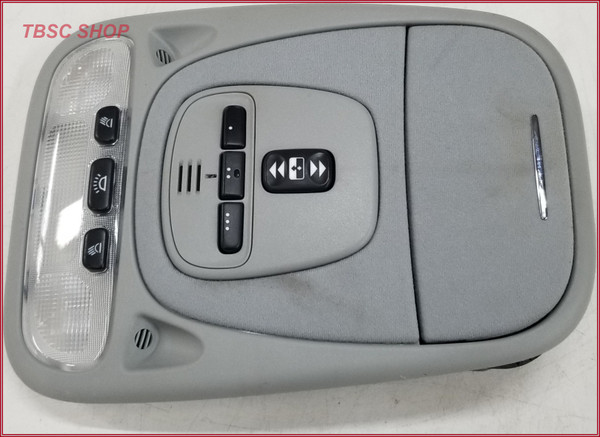 2004 05 06 07 08 2009 JAGUAR XJ8 XJ8L OVERHEAD CONSOLE SUNROOF SHADE SWITCHES Gray