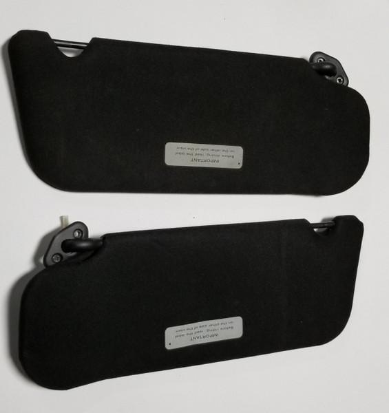 Sun Visor Black Set Lighted 1989 1990 1991 1992 1993 Thunderbird Cougar Grade A