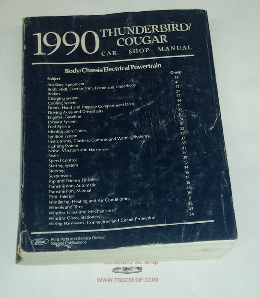 1990 Thunderbird Cougar Electrical Vacuum & Service Manual Set