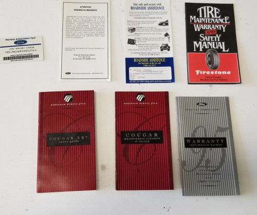 1995 Mercury Cougar Owners  Manual  Collection with VIN Card