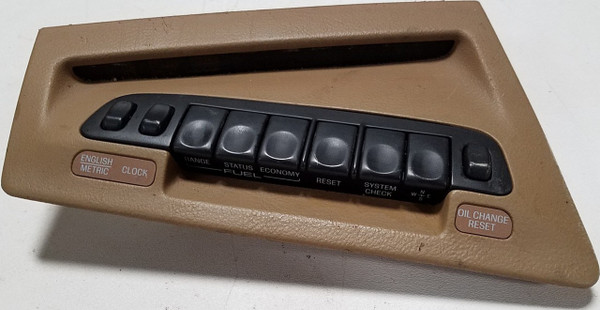 1993 1994 1995 1996 Lincoln Mark VIII Vehicle Maintenance Monitor Switch Bezel Tan