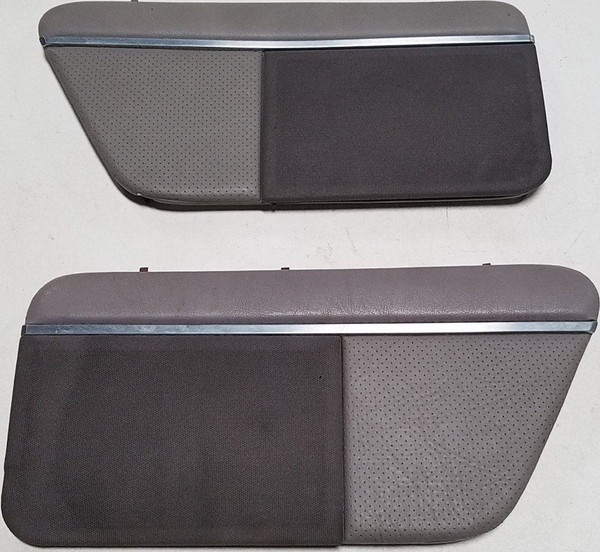 Rear Speaker Cover Gray Leather Set 1989-1993 Thunderbird Cougar Grade B