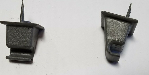 1983-1988 Ford Thunderbird Mercury Cougar Sun Visor Clip Set Gray