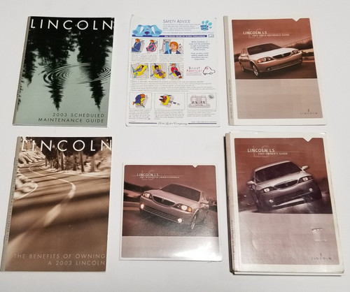 2003 Lincoln LS Owner's Guide Manual with Inserts No Case