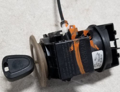 2003 to 2008 JAGUAR S-TYPE S Type IGNITION CYLINDER SWITCH with Key and Interlock Cable