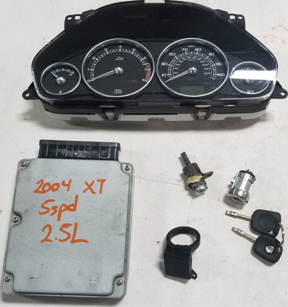 2004 JAGUAR X-TYPE 2.5L V6 MT ENGINE Cluster COMPUTER Key Lock KIT 4X43-10K975-AB