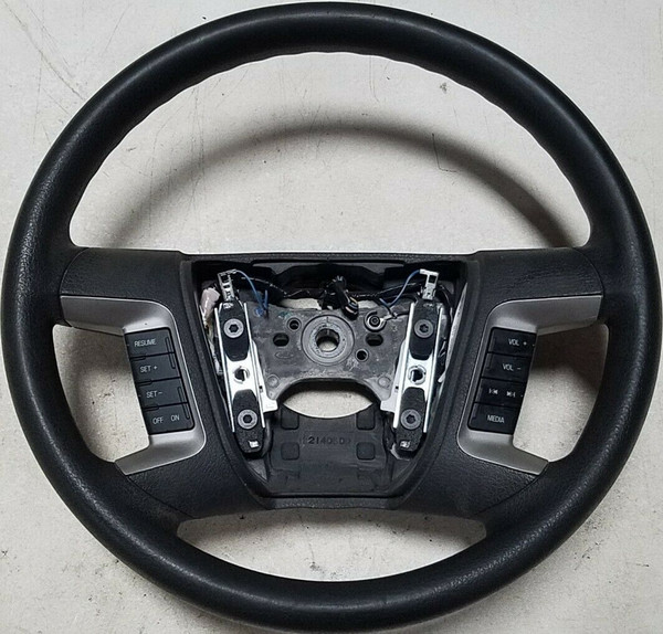 2007- 2012 FORD FUSION BLACK VINYL STEERING WHEEL Silver Insert OEM