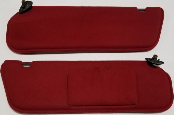 1989 to 2006 FORD RANGER Sun Visor Set Red Ford OEM