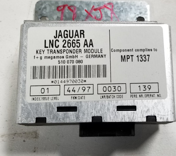 1998 99 2000 JAGUAR XJ8 VDP CONTROL LNC2665AA Key Transponder