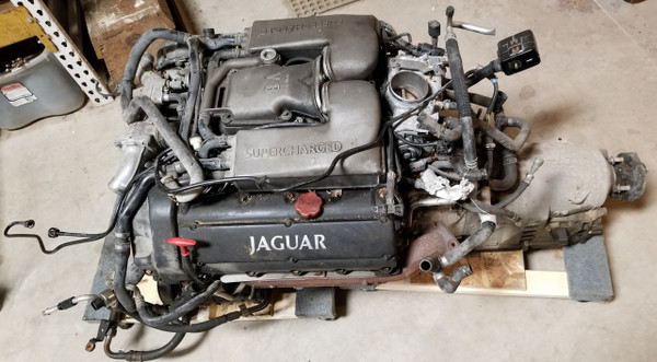 1998 99 00 01 02 2003 Jaguar XJR Full Engine and Transmission Powertrain Assembly