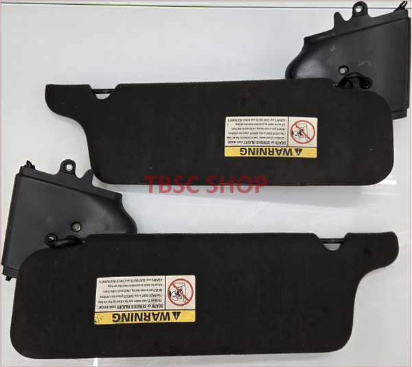 1994 to 2004 FORD MUSTANG Convertible Sun Visor Set Black  Cloth