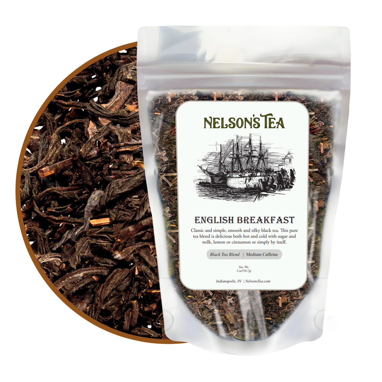 Golden Moon Organic English Breakfast Loose Leaf Tea - 1 Pound 4-Tea Blend