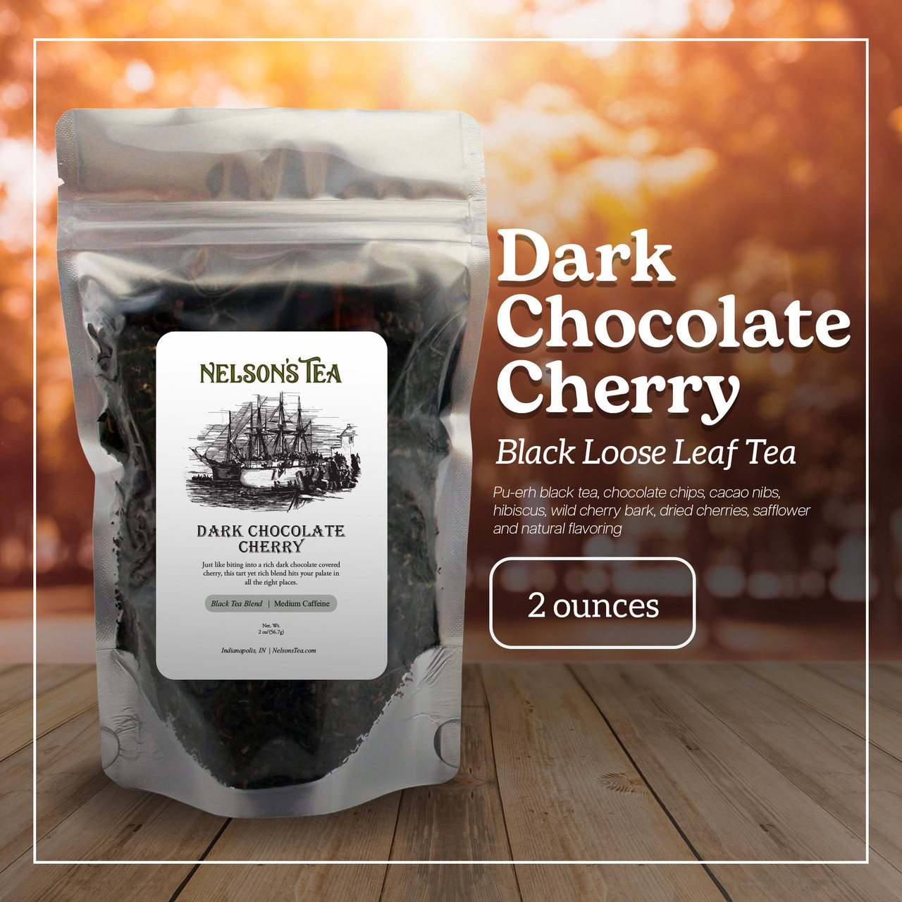 Dark Chocolate Cherry Tea - Nelson's Tea