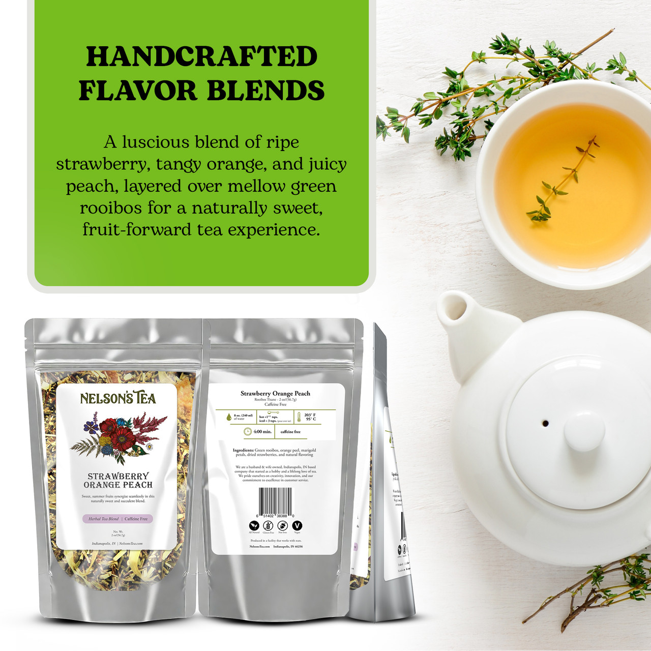 Strawberry Orange Peach - Nelson's Tea