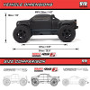 1/10 BIG ROCK 223S DSC 4X4 RTR Brushless Monster Truck, Black ARA4312V4T1