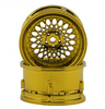 DS Racing Element Mesh 1/10 Drift Wheels (Gold Chrome) (2) (Adjustable Offset) w/12mm Hex DS-DE-331
