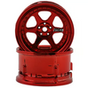 DS Racing Drift Element 6 Spoke Drift Wheels (Red Chrome) (2) (Adjustable Offset) w/12mm Hex DS-DE-233