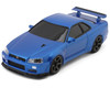  Kyosho MA-020 AWD Mini-Z ReadySet w/Nissan Skyline GT-R R34 V. Spec II Nur Body (Metallic Blue) w/KT-531P 2.4GHz Radio KYO32658MB