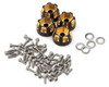  Treal Hobby Type C 1.0" 4-Slot Brass Beadlock Wheels (Black/Gold) (50g ea) (4) TLHTSCX24-234