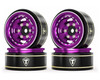  Treal Hobby Type H 1.0" Aluminum 6-Slot Beadlock Wheels (Purple) (4) (28.4g) TLHTSCX24-263