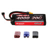 VNR1580 11.1V 4000mAh 3S 20C DRIVE LiPo Battery: UNI 2.0 Plug