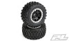 Badlands MX43 Pro-Loc Mounted, Impulse Black Wheels with Grey Rings (2): X-Maxx PRO1013113 Badlands MX43 Pro-Loc Mounted, Impulse Black Wheels with Grey Rings (2): X-Maxx PRO1013113
