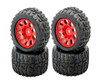 PHBPHT3271ARRMARED Raptor XL Belted Tires Viper Wheels Arrma Kraton Outcast 8S Red