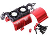 Power Hobby - Power Hobby Heat Sink w/ Twin Tornado High Speed Fans, for 1/8 Motors, Red