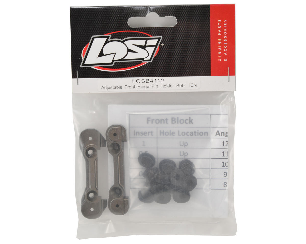  Losi Adjustable Front Hinge Pin Holder Set LOSB4112