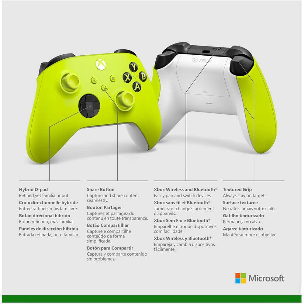 Microsoft - Xbox Wireless Controller for Xbox Series X, Xbox Series S, Xbox One, Windows Devices - Electric Volt