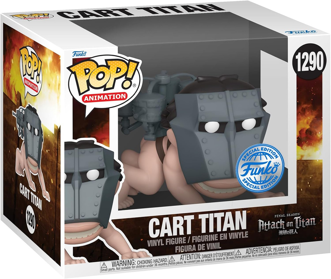 Pop! Funko Animation Attack on Titan Cart Titan #1290