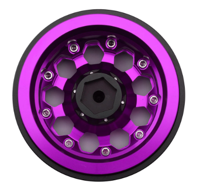 Treal Hobby Type B 2.9" 10-Hole Honeycomb Beadlock Wheels (Purple) (2) (237g) x0034klbmf