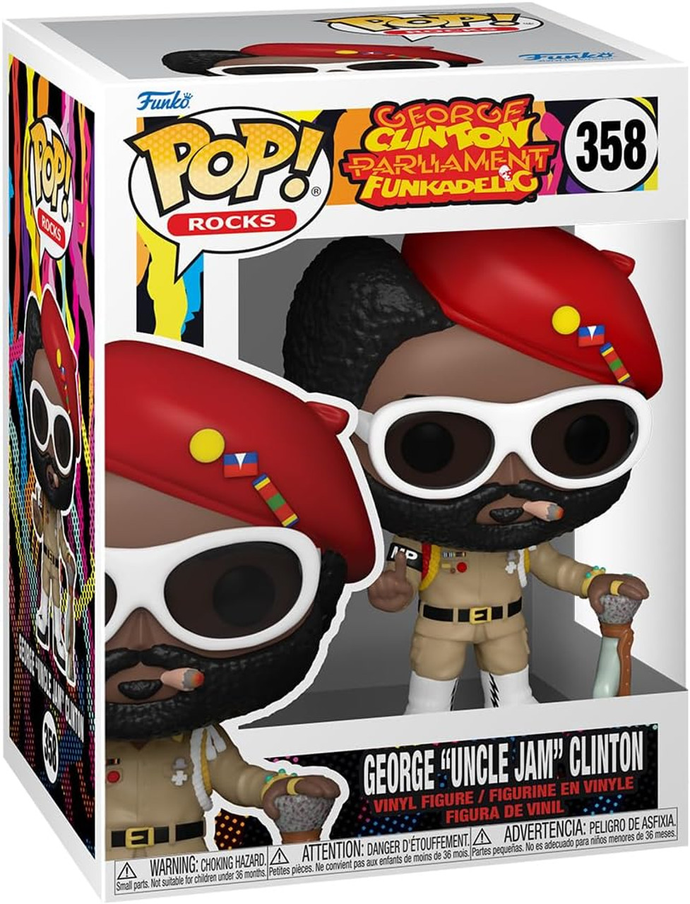 Pop! Funko Pop! Rocks: George Clinton Parliament Funkadelic - George Uncle Jam Clinton 