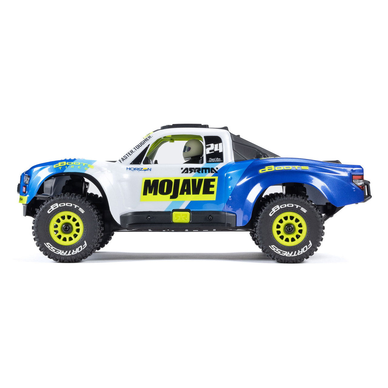 MOJAVE GROM MEGA 380 Brushed 4X4 Small Scale Desert Truck RTR with Battery & Charger, Blue/White  ARA2104T2