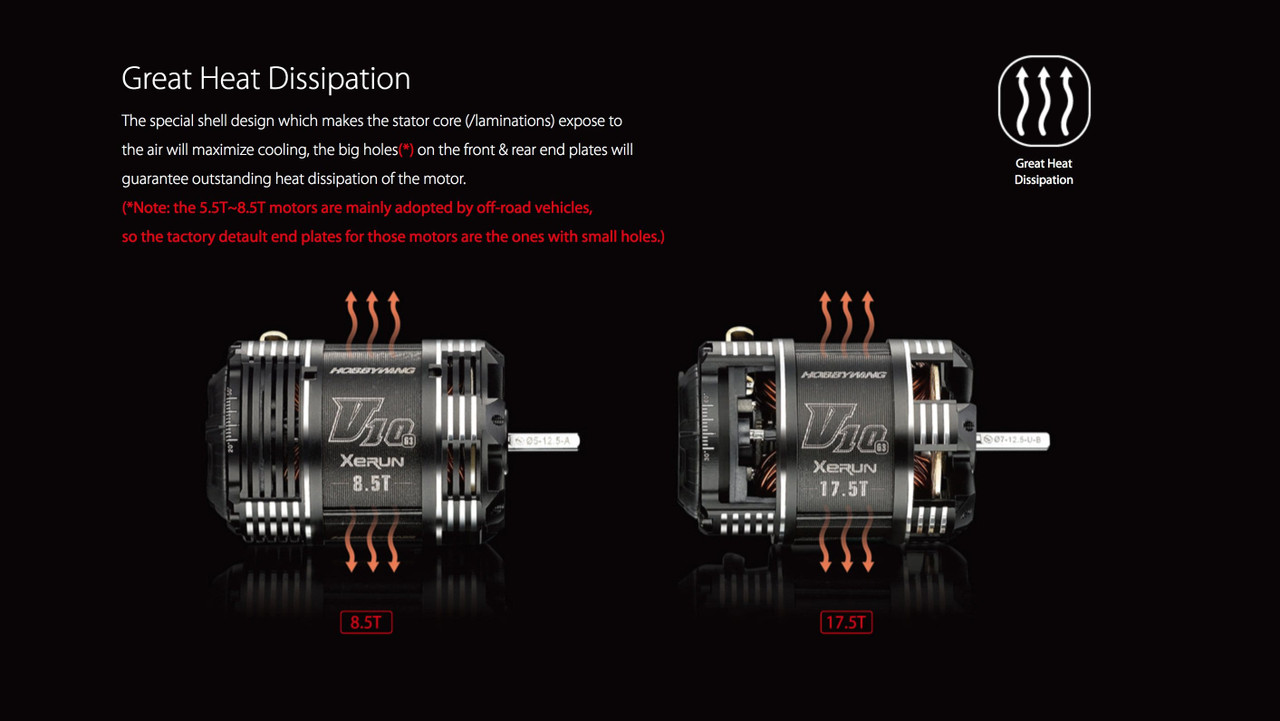 30401116 Hobbywing XeRun V10 G3 5T 6500kV Sensored BL Motor