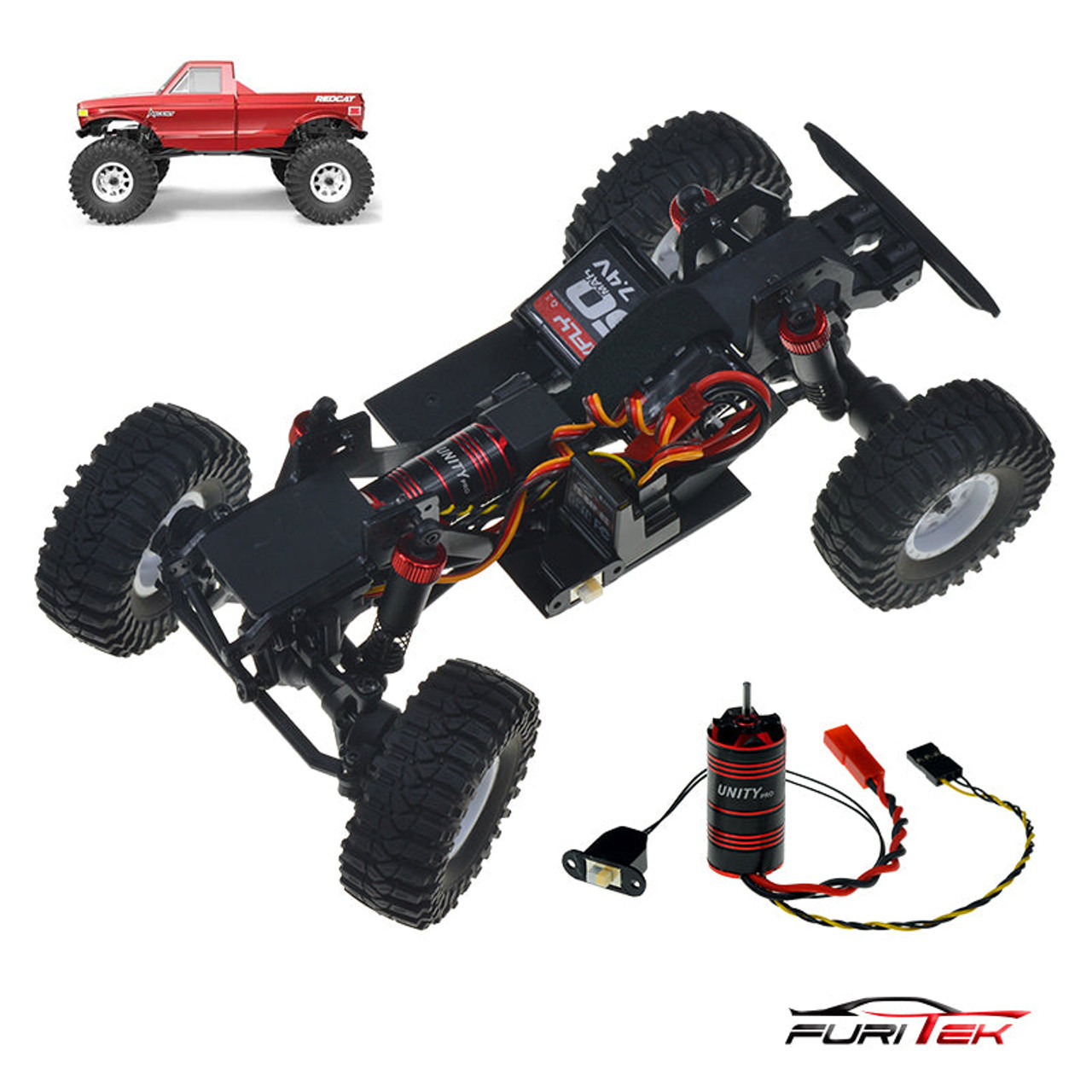 Furitek Ascent-18 UNITY PRO 2-in-1 Micro FOC Brushless System (3500kV) w/12T Pinion & 2.4GHz Receiver FTK-FUR-2574