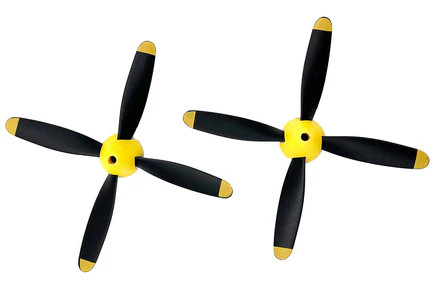  Rage RC 4-Blade Prop w/Spinner (2-Pack) P-51 Obsession RGRA1364