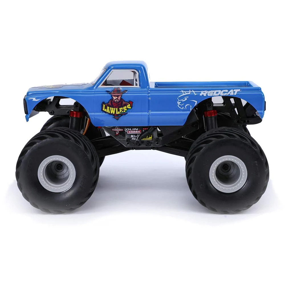 Redcat MT-18 - 1/18 Scale Brushed Electric Monster Truck Color: BLUE - Lawless 