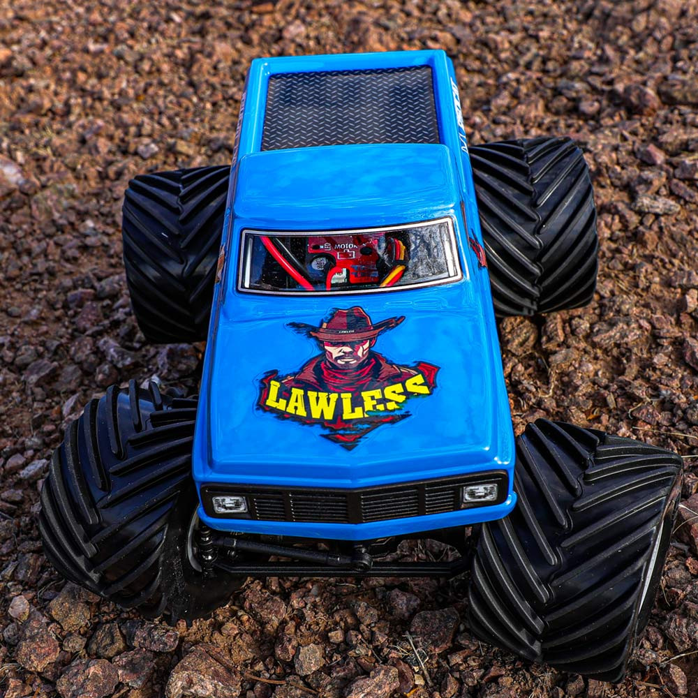 Redcat MT-18 - 1/18 Scale Brushed Electric Monster Truck Color: BLUE - Lawless 