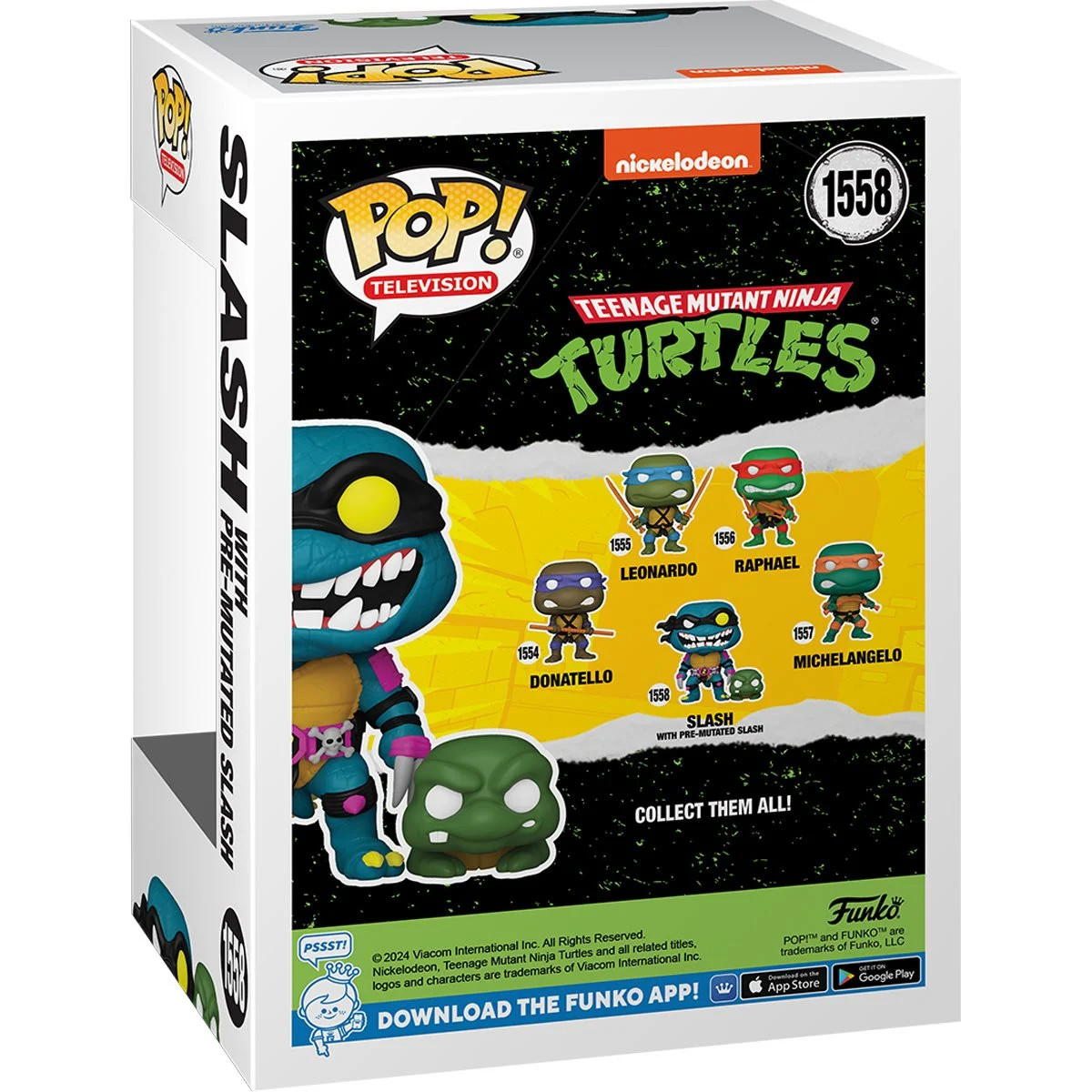 Funko pop! TV: Teenage Mutant Ninja Turtles S4 Slash with Pre-Mutated Slash Vinyl Figure #1558