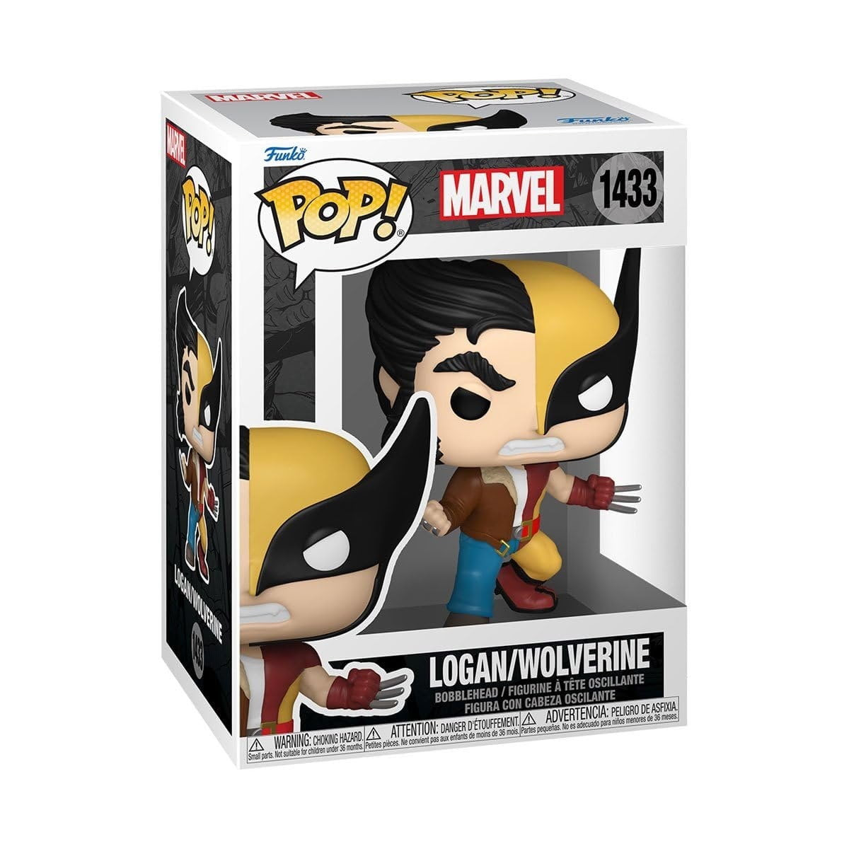 Pop! Funko Marvel: Split Wolverine/Logan Vinyl Figure #1433