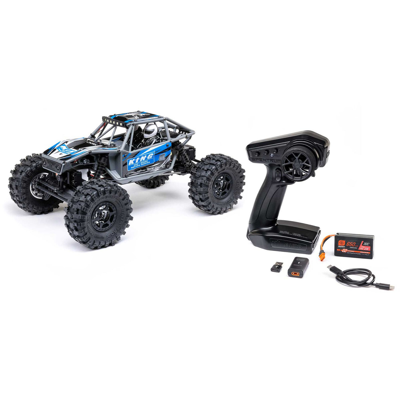 1/18 UTB18 Capra 4WS 4WD Trail Buggy RTR with Battery & Charger, Blue  AXI-1750T1