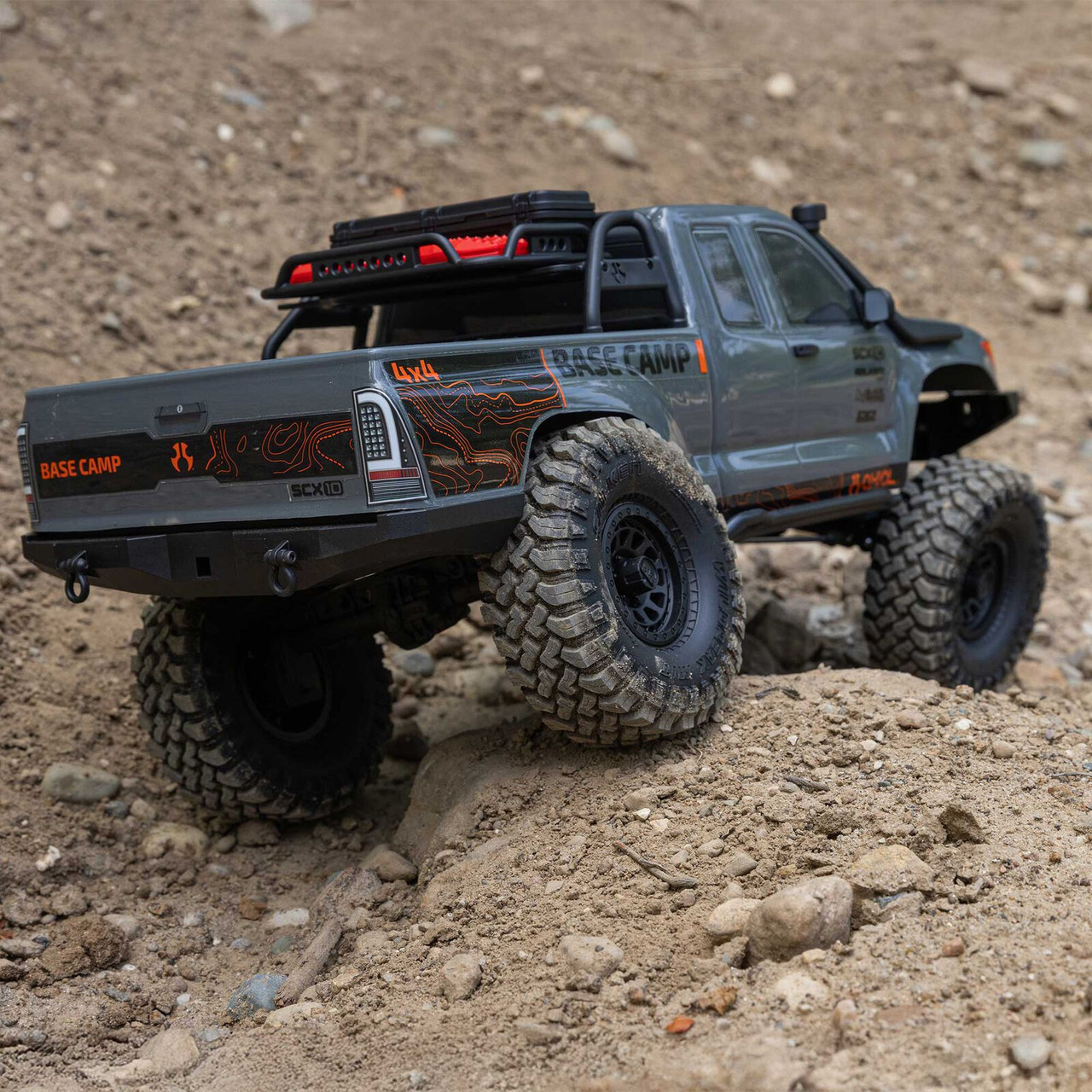 AXI-1375T2 1/10 SCX10 III Base Camp 4X4 RTR Brushed Rock Crawler, Gray